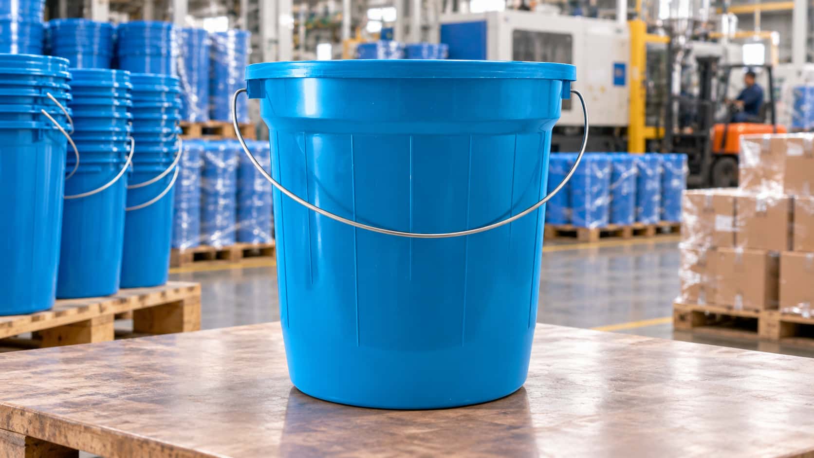 Fábrica de baldes plásticos para lojistas e atacadistas